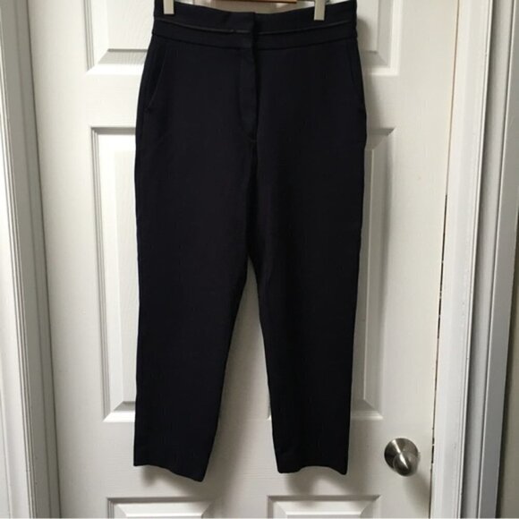 Sandro Navy Straight Leg High Waisted Pants - Picture 2 of 10